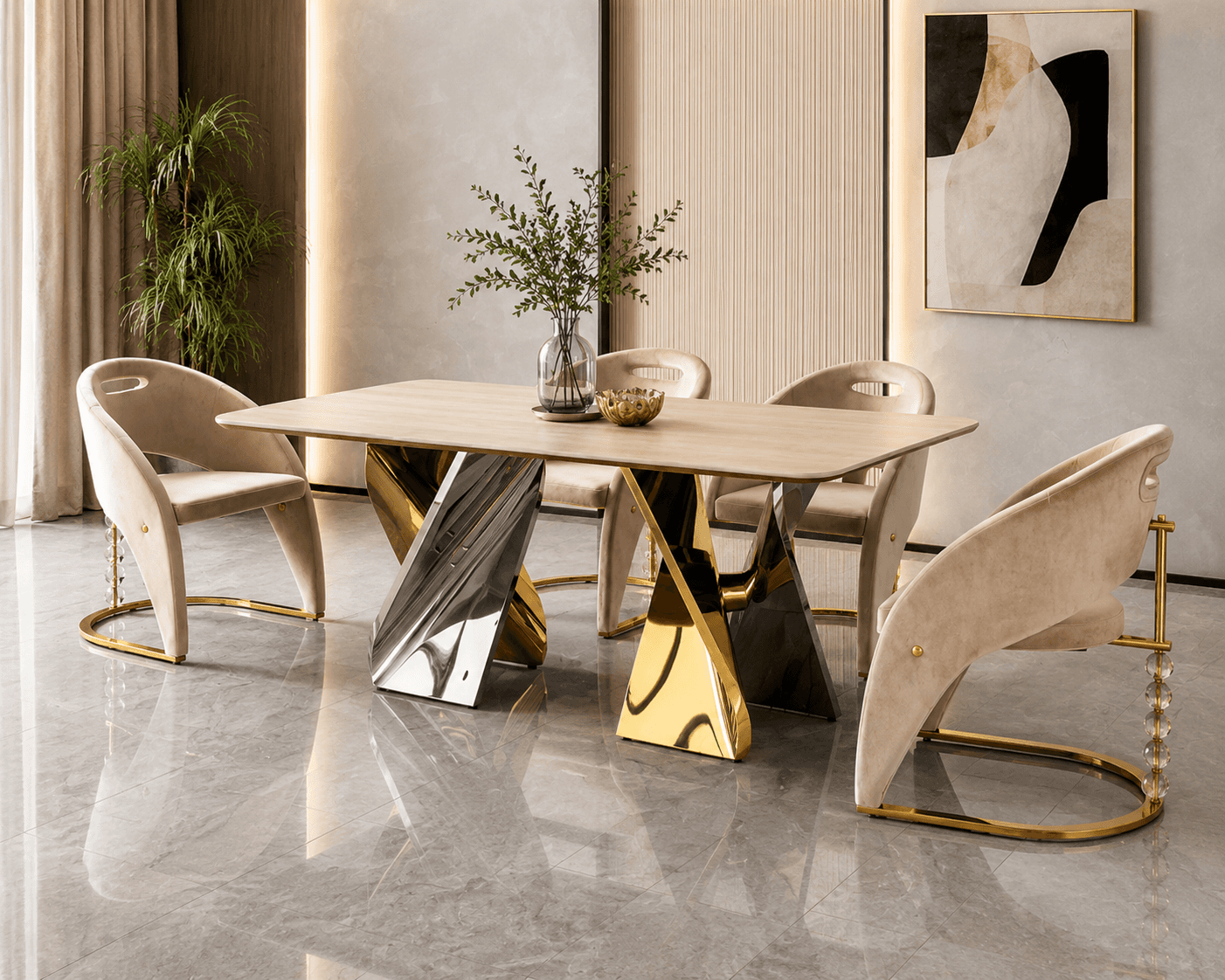 Everly Dining Set at Trendz Furniture Edmonton